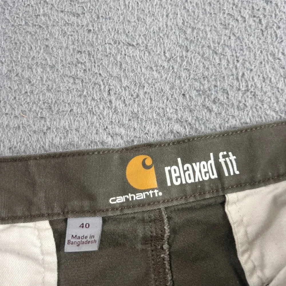 Carhartt Relaxed Fit Cargo Shorts Mens 40 Dark Green Rugged Flex Work 103542 217